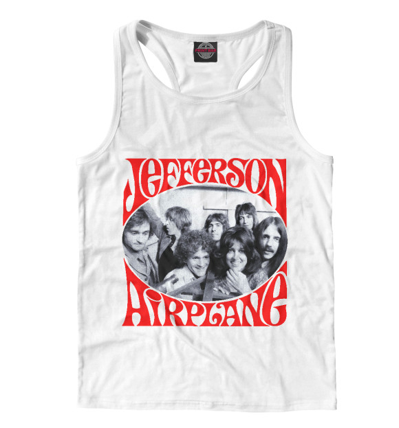 Мужская майка-борцовка с изображением Jefferson Airplane цвета Белый