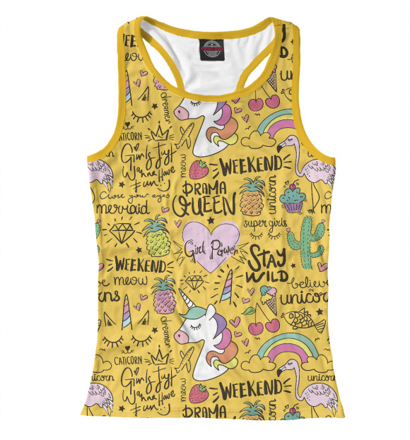 Женская майка-борцовка с изображением Женские штучки цвета Белый