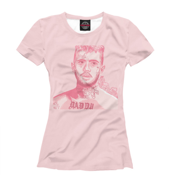 Женская футболка с изображением Lil Peep цвета Белый
