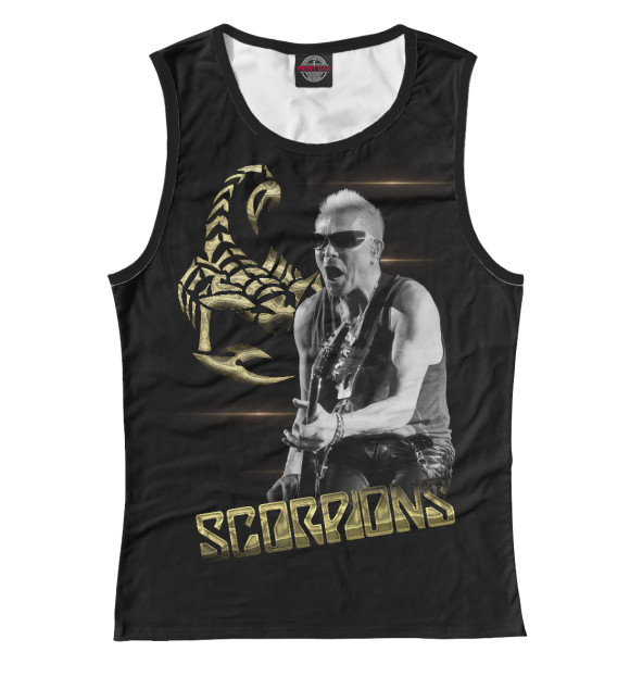 Майка для девочки с изображением Scorpions цвета Белый