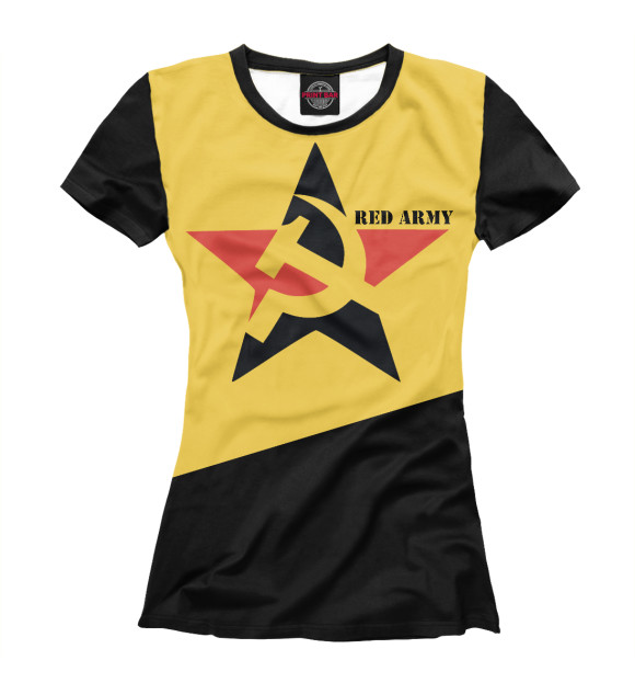 Футболка для девочек с изображением Red Army цвета Белый