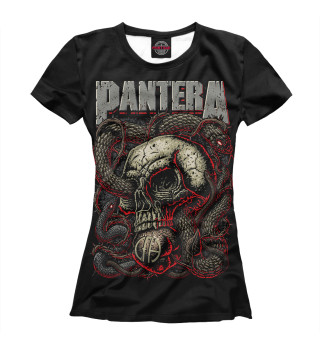 Женская футболка Pantera Skull and Snake