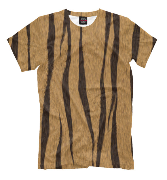 Мужская футболка с изображением Тигр цвета Темно-бежевый
