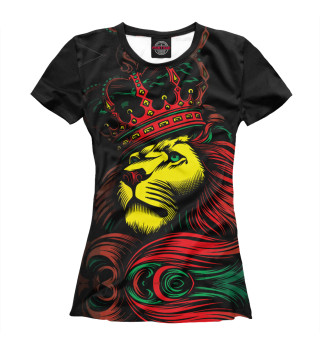 Женская футболка Лев в короне