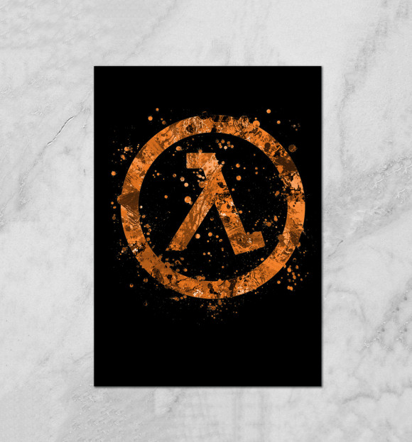 Плакат с изображением Half-Life цвета Белый