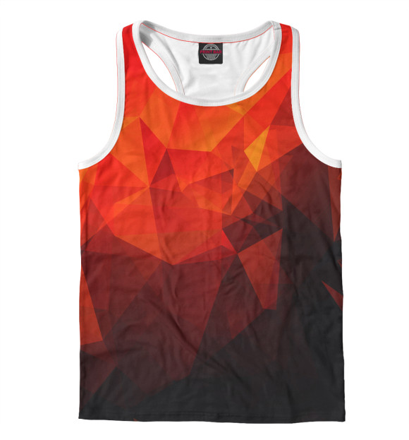 Мужская майка-борцовка с изображением Грани цвета Белый