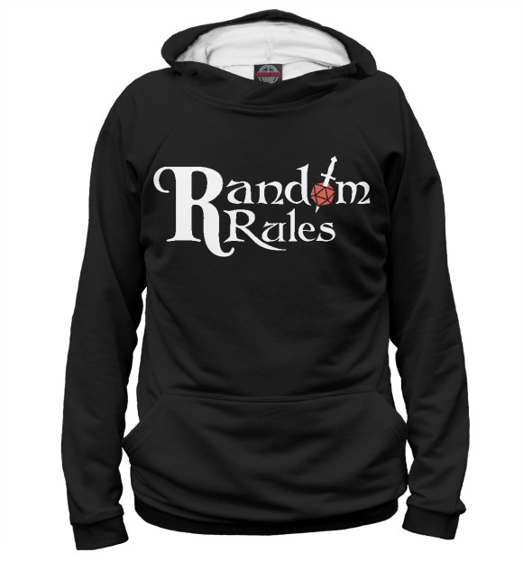 Женское худи с изображением Random Rules цвета Белый