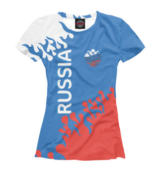 Женская футболка Флаг и герб России