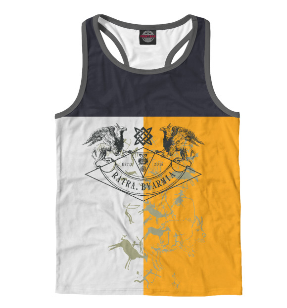 Мужская майка-борцовка с изображением Грифоны цвета Белый