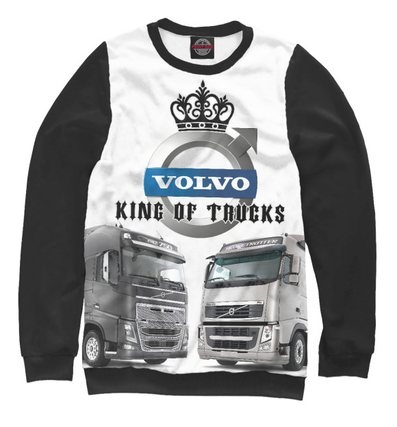 Свитшот для мальчиков с изображением VOLVO - король грузовиков цвета Белый