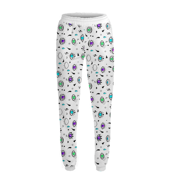 Женские спортивные штаны с притом Глаза цвета Белый Женские спортивные штаны с изображением Глаза цвета Белый