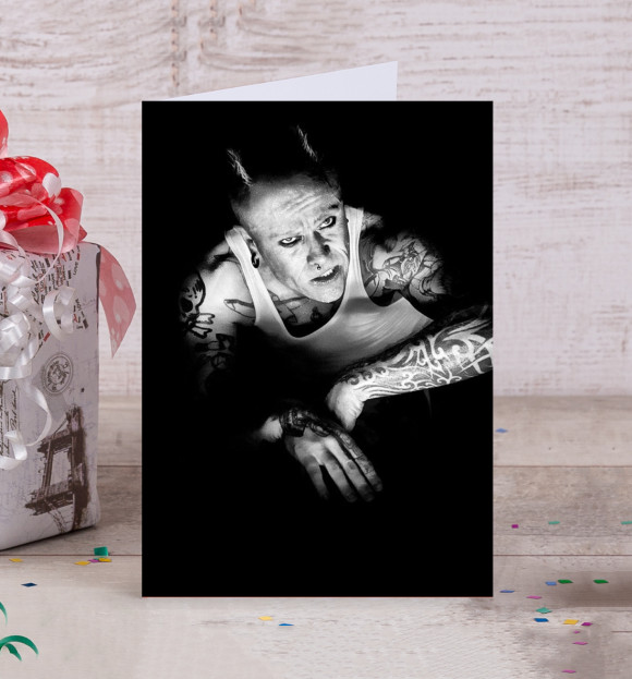 Открытка с изображением The Prodigy цвета Белый