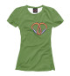 Женская футболка Carabiners love green
