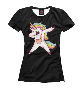 Женская футболка Dab unicorn