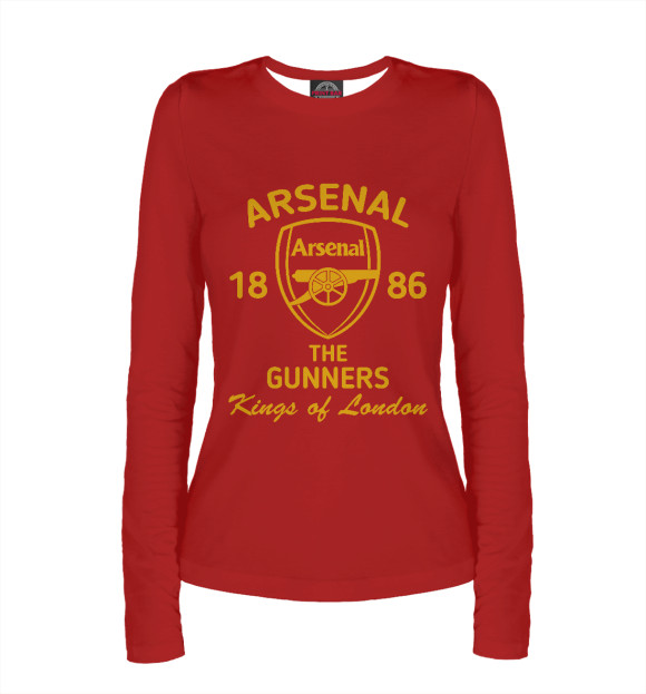 Женский лонгслив с изображением Arsenal цвета Белый