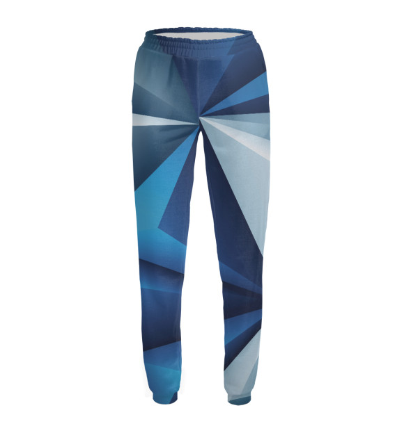 Женские спортивные штаны с изображением Пирамидальный авангардный паттерн цвета Белый