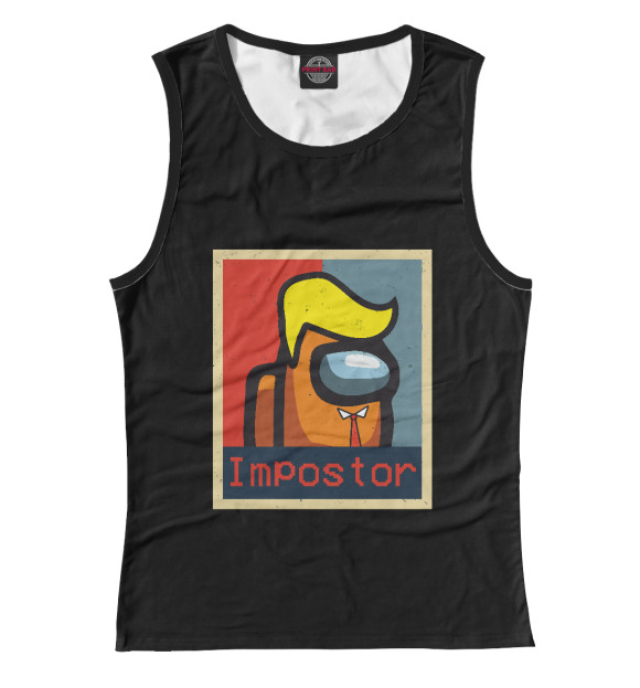 Майка для девочки с изображением Trump Impostor цвета Белый