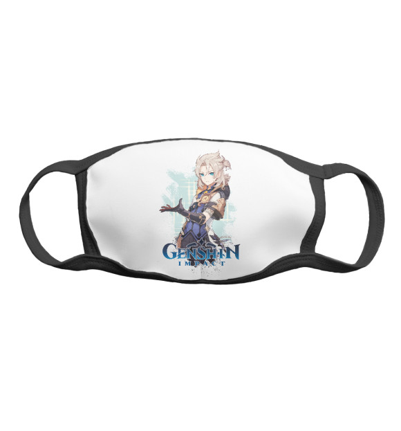 Маска тканевая с притом Альбедо Genshin цвета Белый Маска тканевая с изображением Альбедо Genshin цвета Белый