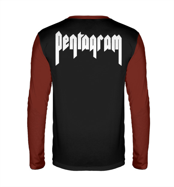 Мужской лонгслив с изображением Pentagram цвета Белый
