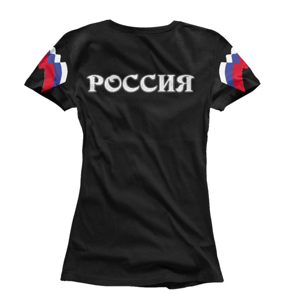 Футболка для девочек с изображением Грозный медведь России цвета Белый