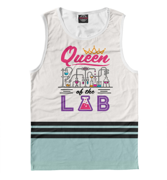 Майка для мальчика с изображением Queen of the Lab Laboratory цвета Белый