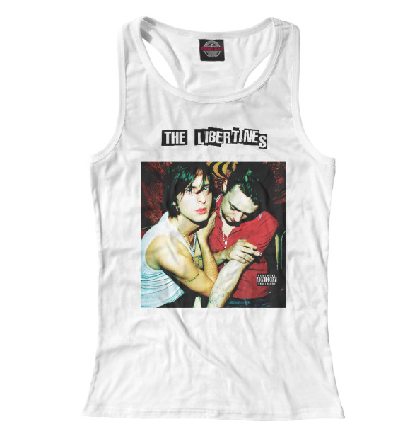 Женская майка-борцовка с изображением Libertines цвета Белый