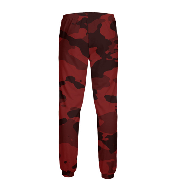 Мужские спортивные штаны с изображением Красный камуфляж цвета Белый
