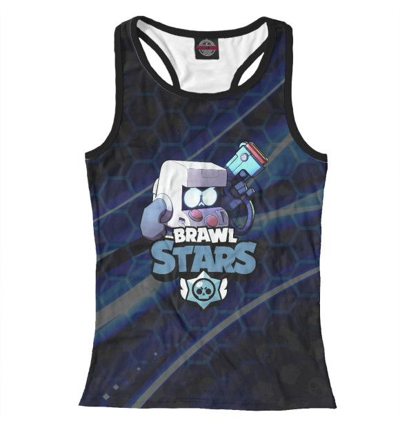 Женская майка-борцовка с изображением Brawl Stars:8Bit цвета Белый