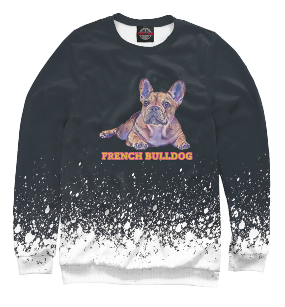 Мужской свитшот с изображением French Bulldog Lover цвета Белый