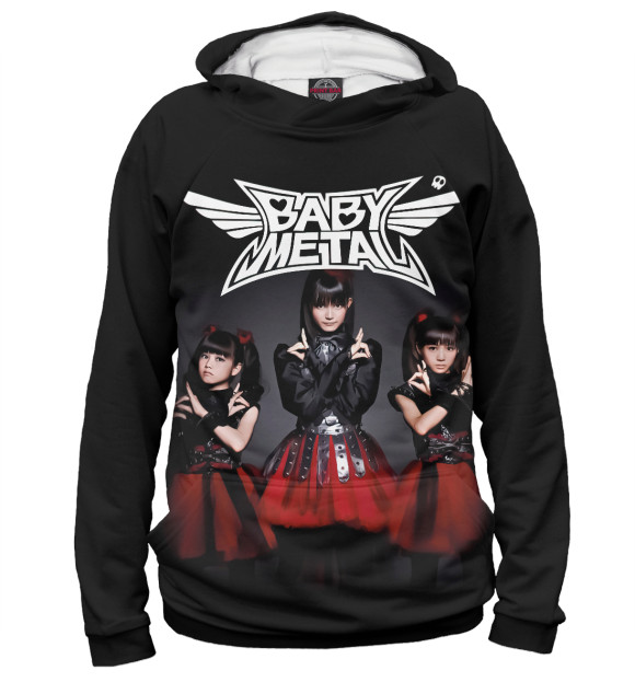 Мужское худи с изображением BABYMETAL цвета Белый