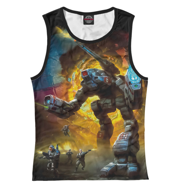 Майка для девочки с изображением BattleTech цвета Белый