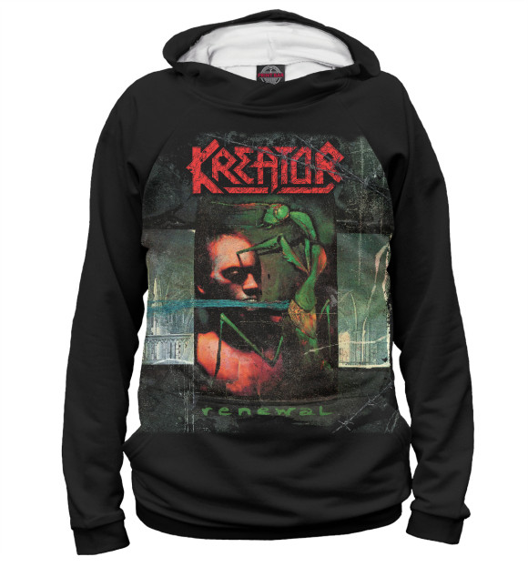 Женское худи с изображением Kreator цвета Белый