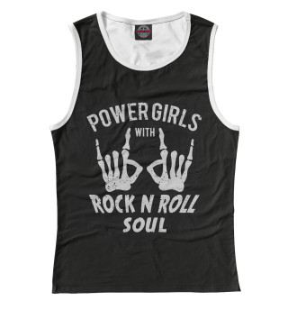 Женская майка Power Girls with Rock n Roll