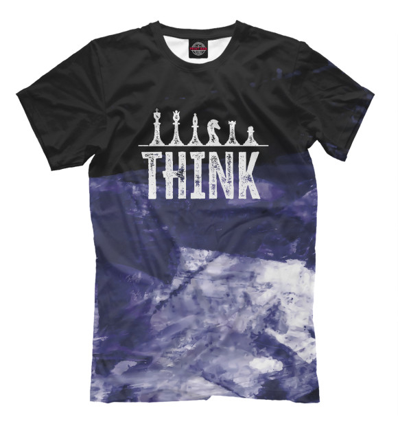 Футболка для мальчиков с изображением Chess Themed Think цвета Белый