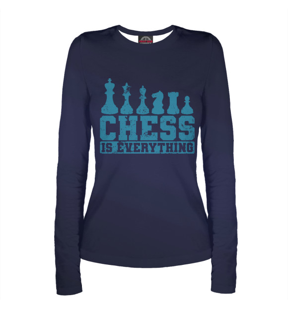 Женский лонгслив с изображением Chess is Everything цвета Белый