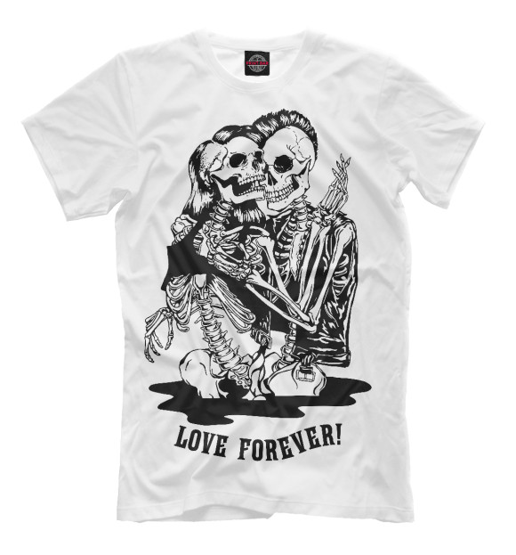 Футболка для мальчиков с изображением Love forever! цвета Белый