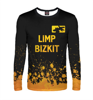 Мужской лонгслив Limp Bizkit Gold Gradient (брызги)