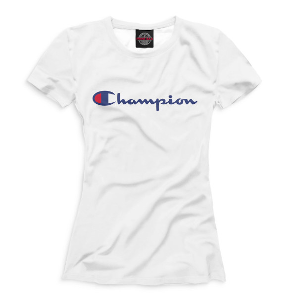 Футболка для девочек с изображением Champion цвета Белый