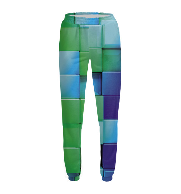 Женские спортивные штаны с изображением 3D pattern / Color цвета Белый