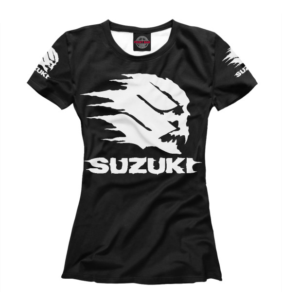 Женская футболка с изображением Suzuki цвета Белый