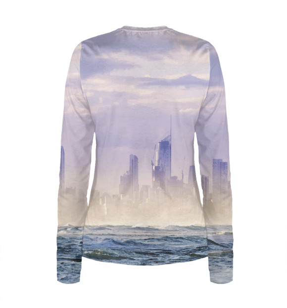 Женский лонгслив с изображением Cool kangaroo - neural network цвета Белый