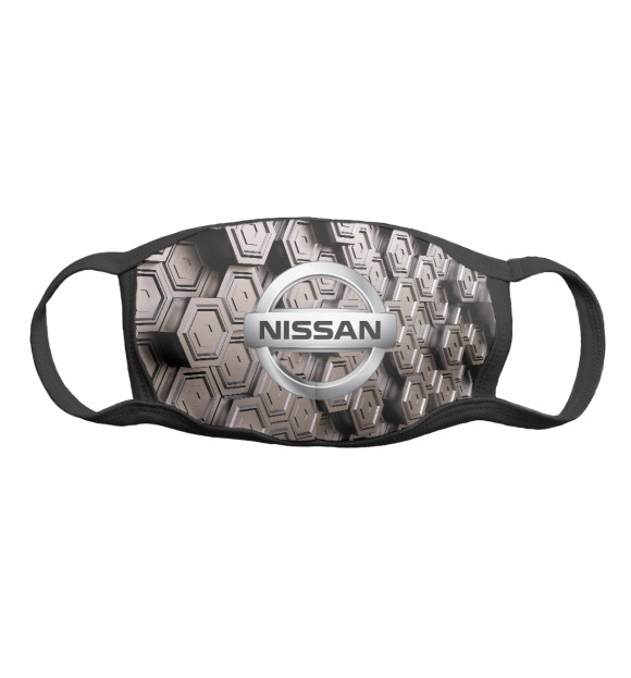 Маска тканевая с изображением NISSAN цвета Белый