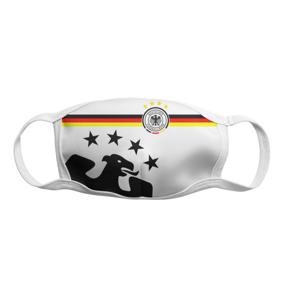 Маска тканевая с изображением Deutscher Fussball-bund цвета Белый