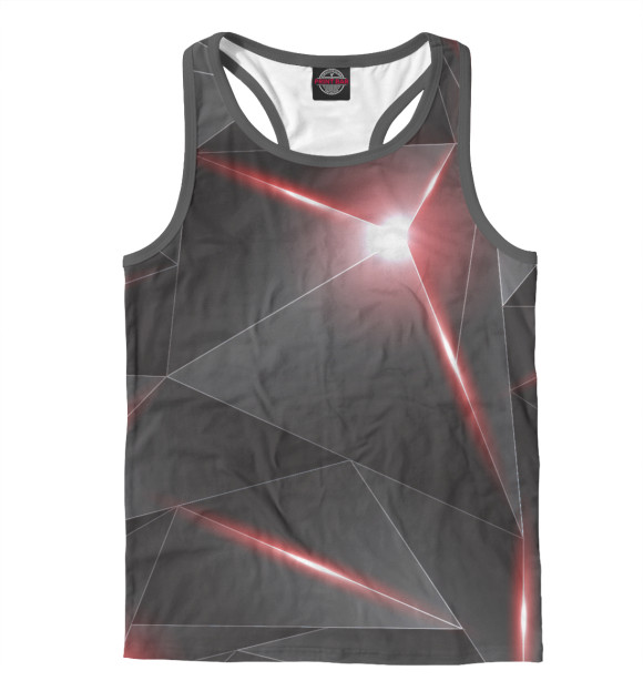 Мужская майка-борцовка с изображением 3D свечение цвета Белый