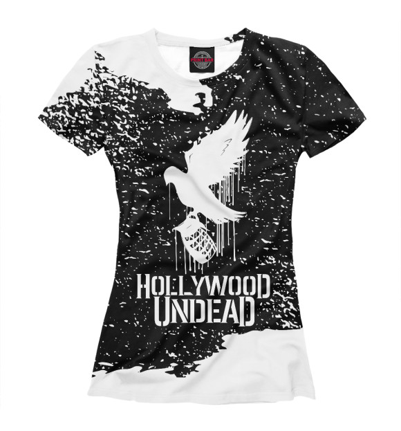 Футболка для девочек с изображением Hollywood Undead цвета Белый