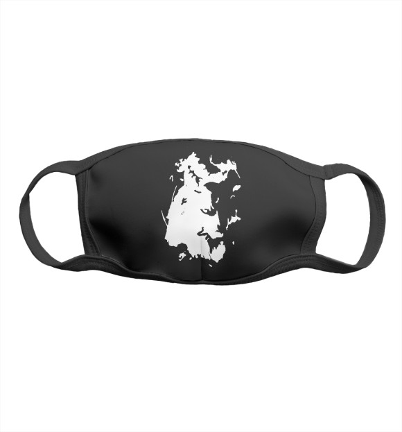 Маска тканевая с изображением Лис (силуэт) цвета Белый