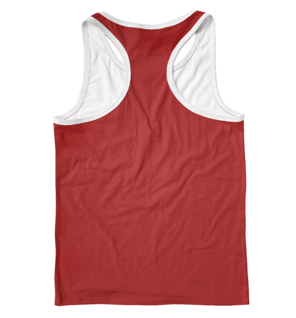 Мужская майка-борцовка с изображением Новогодние черепа цвета Белый