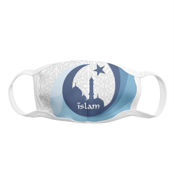 Маска тканевая с изображением Ислам цвета Белый