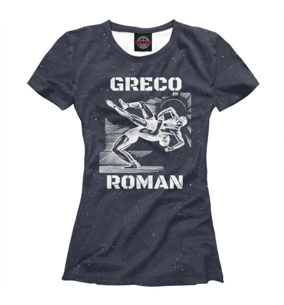 Футболка для девочек с изображением Greco Roman Wrestling цвета Белый