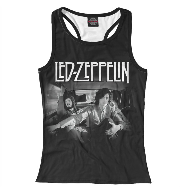 Женская майка-борцовка с изображением Led Zeppelin цвета Белый